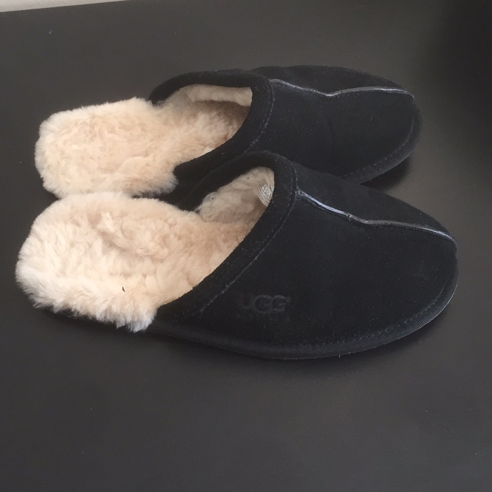 Black Ugg slip on shoes